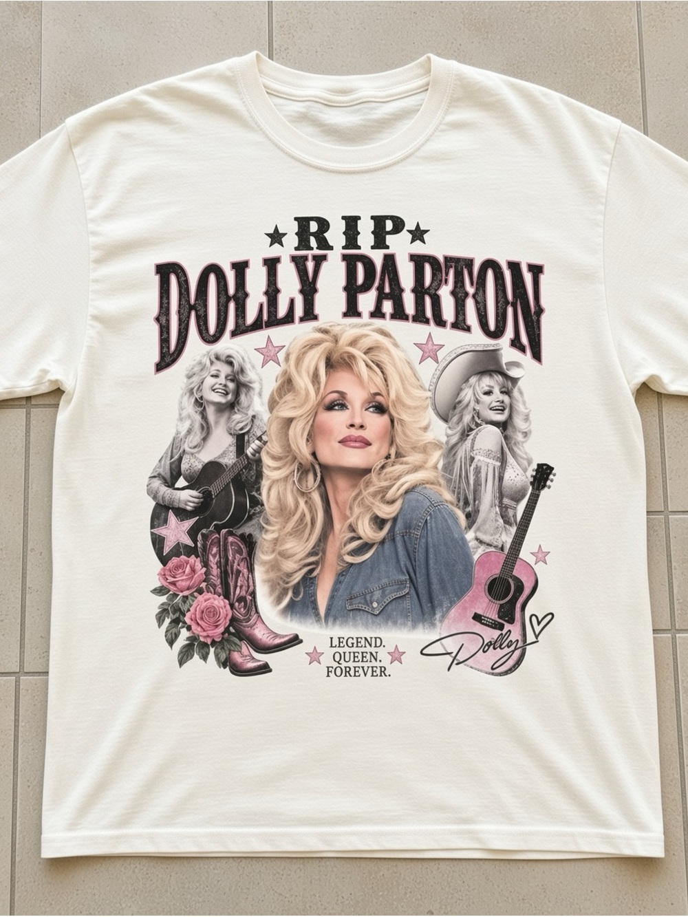 Dolly Parton Graphic Tee - Off White